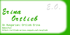 erina ortlieb business card